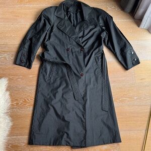 Vintage Black Belted Trench Coat